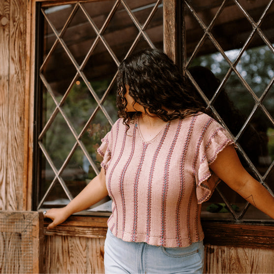 Dalle de Verre - Ruffle Sleeved Top
7