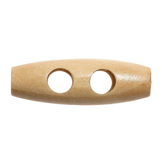 Oblong Wooden Buttons - 35 mm (1.4 inches) - Go Handmade
3