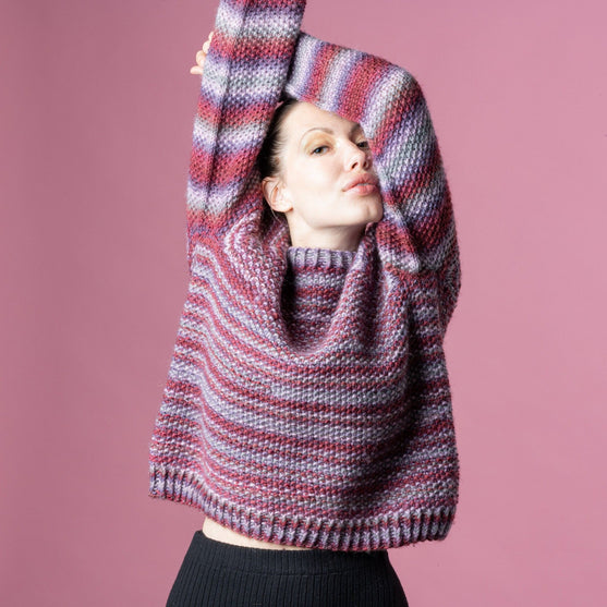 Anette - Print Moss Stitch Sweater
2