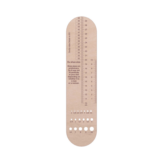 Sock Ruler with Needle Gauge - Villy Jensen
