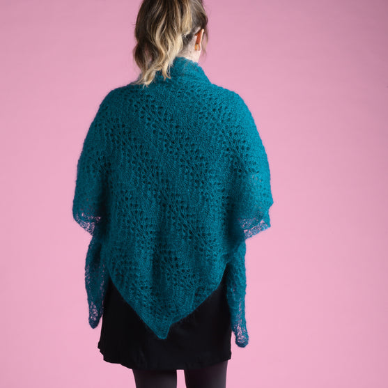 

Peacock shawl in Kid Silk
2