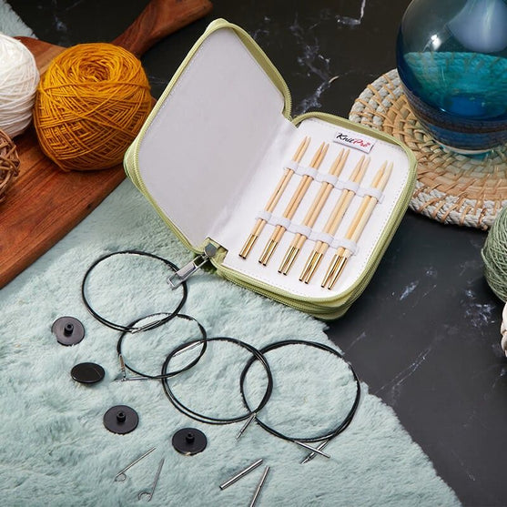 

Bamboo Starter Interchangeable Circular Needle Set - KnitPro
4