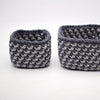 

Oblique Lines Stripes - Square baskets
4